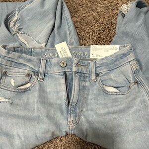 American Eagle Light Blue Distressed Jeans